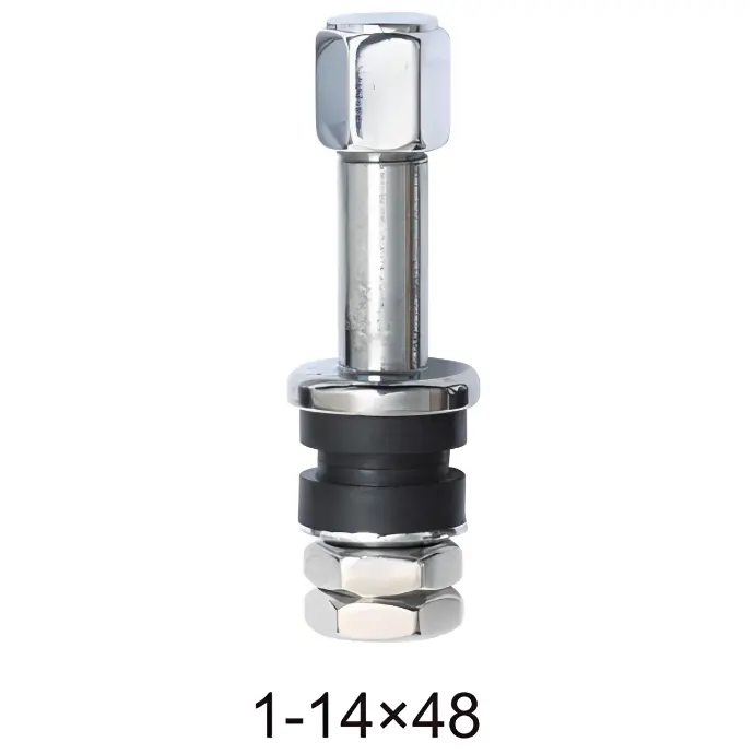 Van lốp xe không săm cho xe máy (thẳng - đầu chụp thép), dài 48mm