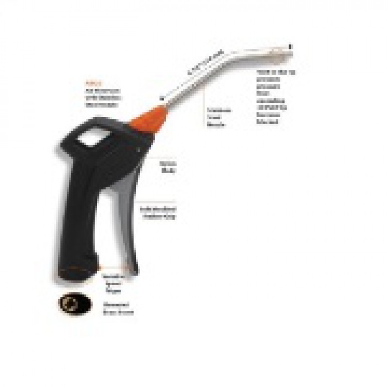 Súng xì khô 6 bar, đầu cong 114mm