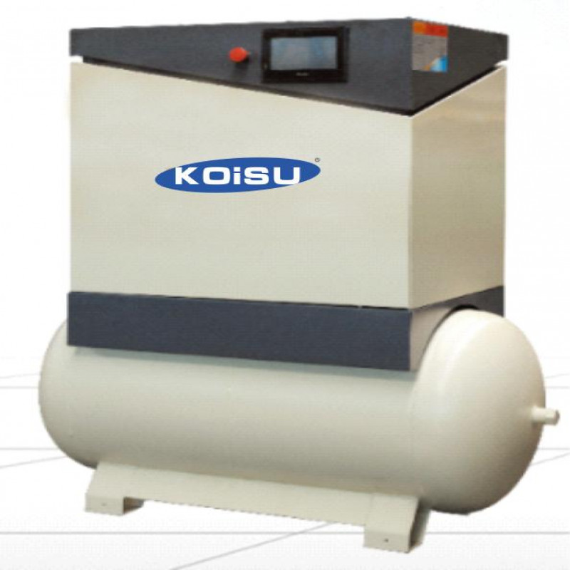 Máy nén khí trục vít 10Hp, 3pha, bình tích 300 lít