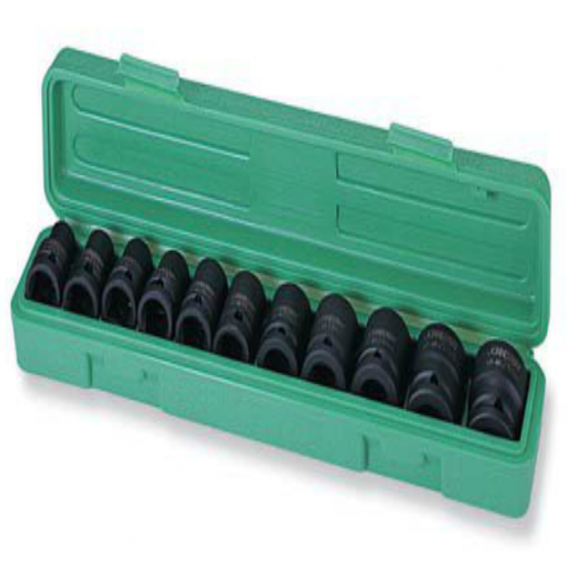 Bộ khẩu súng vặn ốc 1/2" hệ mét 11 chi tiết khẩu ngắn model: S03A4111S