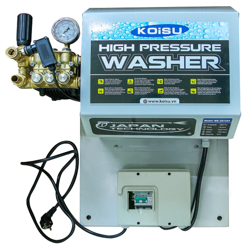 Máy rửa áp lực cao treo tường 130 Bar, 3 Kw (1 Pha, không bao gồm dây)