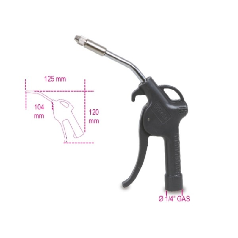 Súng xì khô 10 bar, có đầu điều chỉnh