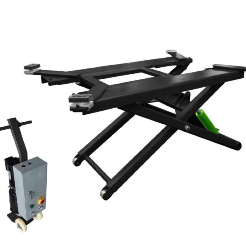 Cầu nâng cắt kéo lắp nổi, có thể di động, 3 tấn (1 pha, màu xám)