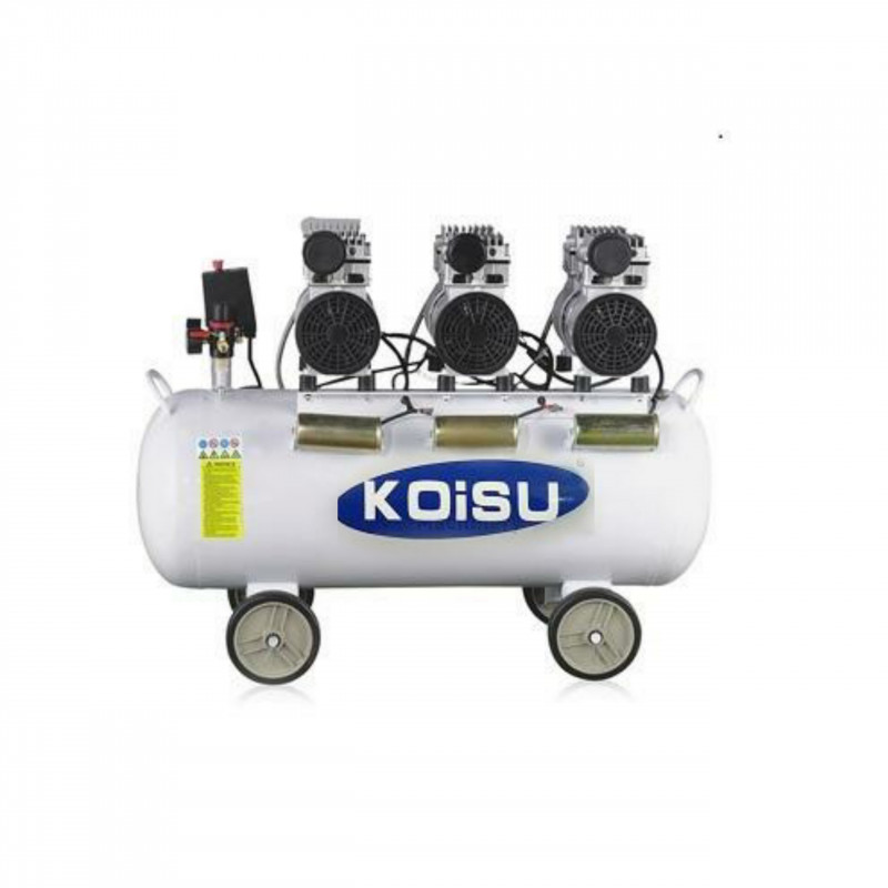 Máy nén khí piston không dầu 3HP, 1 pha, dung tích 100 lít (dẫn động trực tiếp)