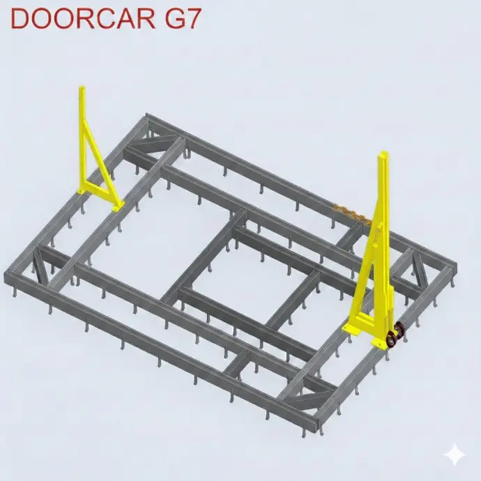Bệ kéo nắn chìm sàn cho xe con (di động), model: G7
