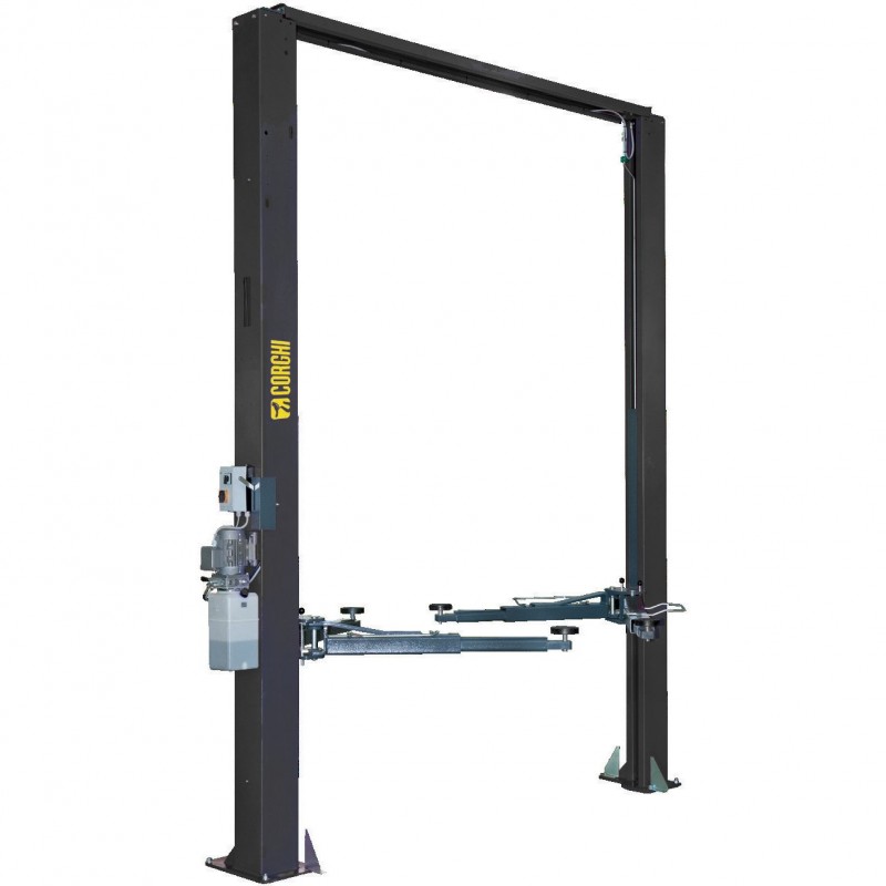 Cầu nâng 2 trụ thủy lực có cổng 4 tấn (3 pha, màu xám)