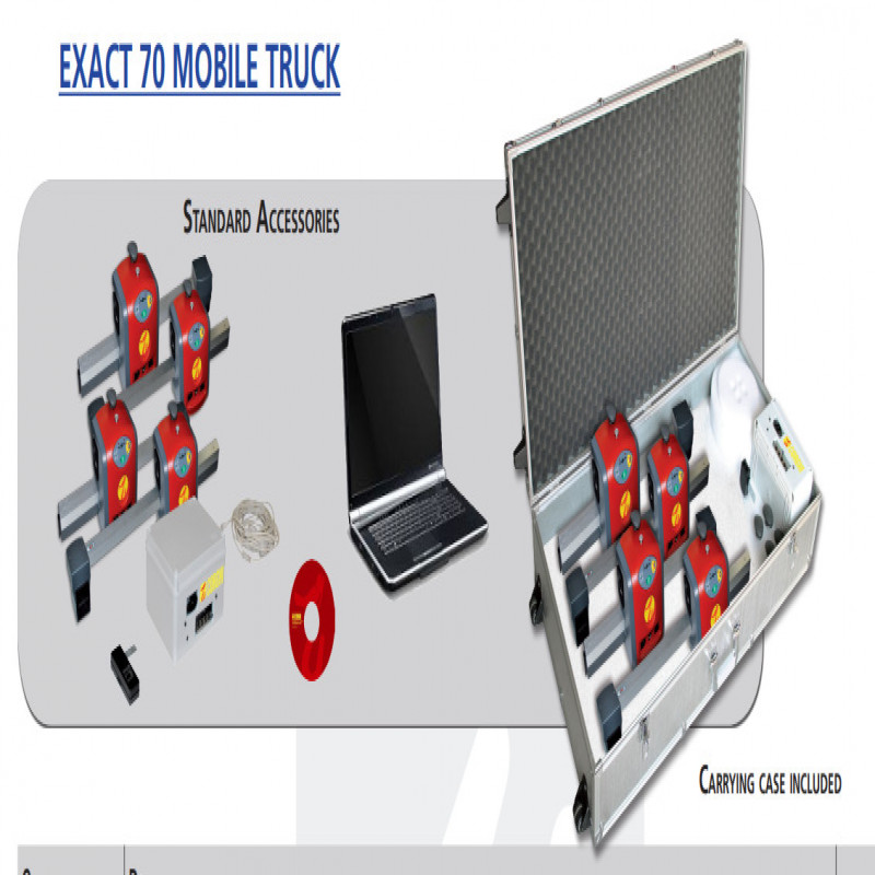 Thiết bị kiểm tra góc đặt bánh xe công nghệ CCD 8 cảm biến dùng cho xe tải, bus