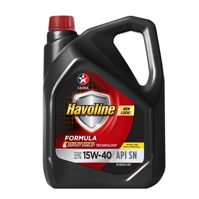 Dầu động cơ ô tô Havoline Formula SN 15w40, 4 Lít (Xăng)
