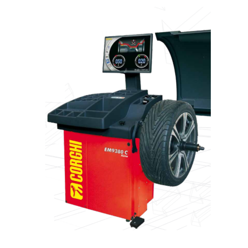 Máy cân bằng lốp xe con (chưa bao gồm phụ kiện - màu đỏ)