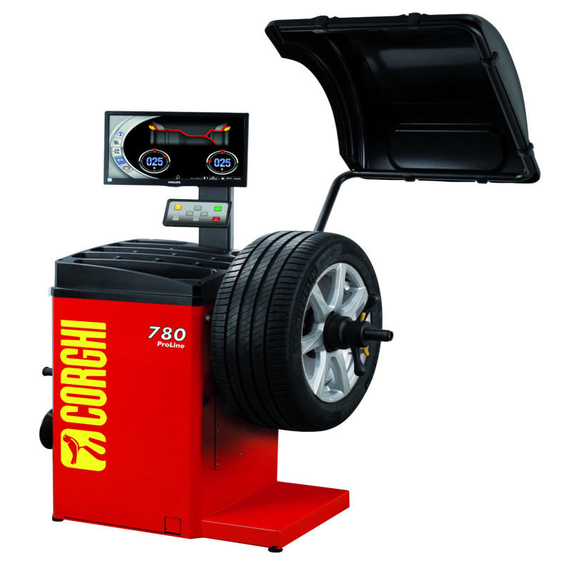 Máy cân bằng lốp xe con, màn hình hiển thị (chưa bao gồm phụ kiện - màu đỏ)