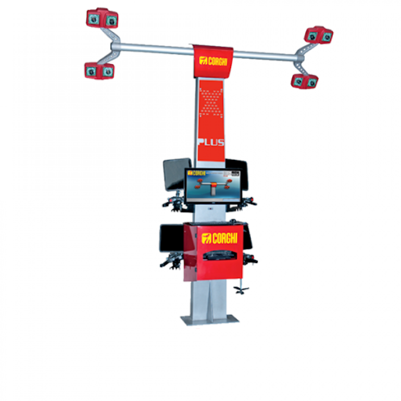 Thiết bị kiểm tra góc đặt bánh xe công nghệ 3D 8 camera xoay tự động (màu đỏ)