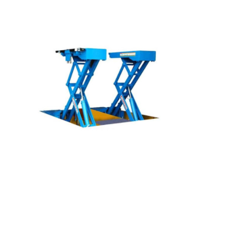 Cầu nâng cắt kéo nâng bụng 3.5 Tấn, Lắp chìm, Có tay nâng xe SUV (3 Pha, màu đỏ RAL3000)