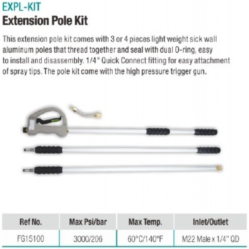 Bộ cần nối dài 206 bar (cho máy xịt rửa áp lực cao)