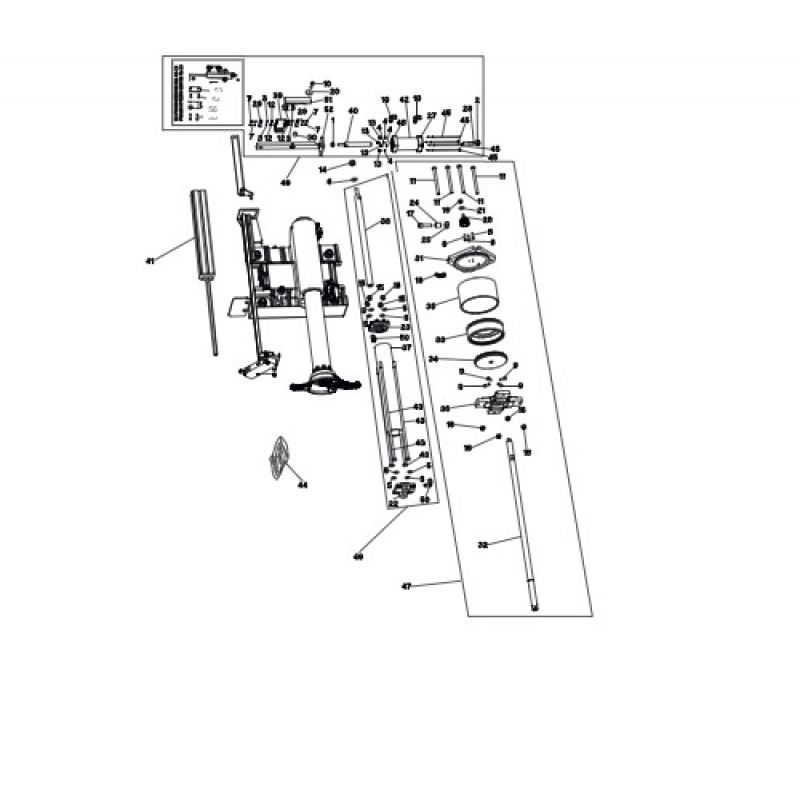 Vỏ Xy lanh phía sau trục xoay - Phụ kiện dùng cho máy ra vào lốp MASTER CODE