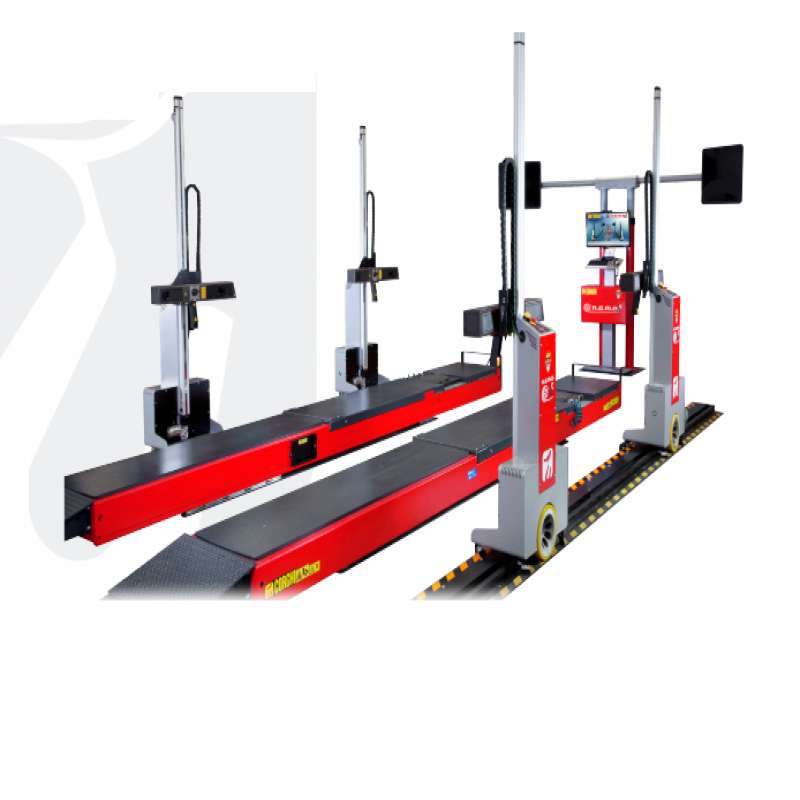 Thiết bị kiểm tra góc đặt bánh xe tự động 4 Robot (màu đỏ)