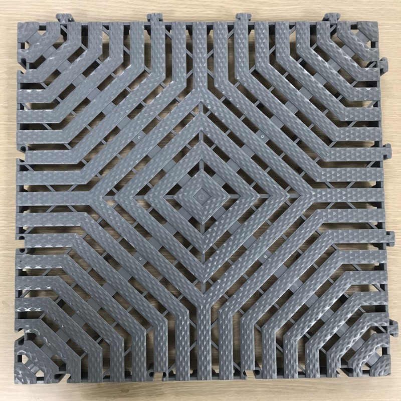 Tấm lót sàn nhựa PP màu ghi xám