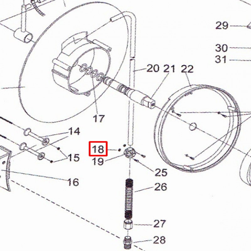 Ốc bắt khóa hãm dây khí - Phụ kiện dùng cho cuộn dây khí nén JAZ-0001B