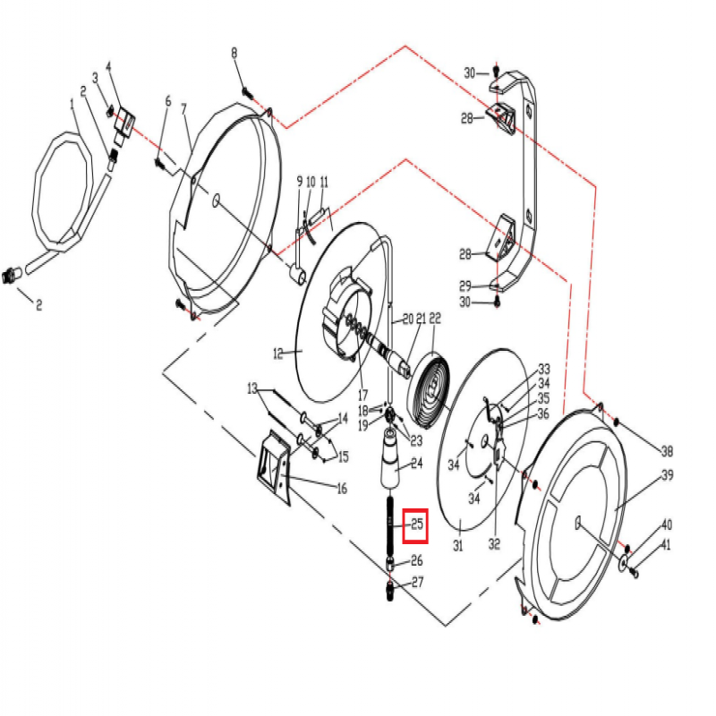Lò xo giảm sức ép - Phụ kiện dùng cho cuộn dây khí nén JAZ-0001B