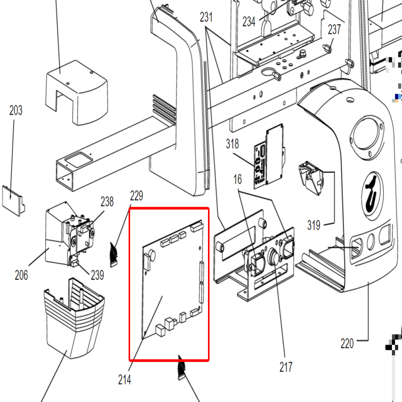 Bảng mạch nguồn bộ cảm biến - Phụ kiện dùng cho thiết bị kiểm tra góc đặt bánh xe CCD EXACT 7000 PLUS II