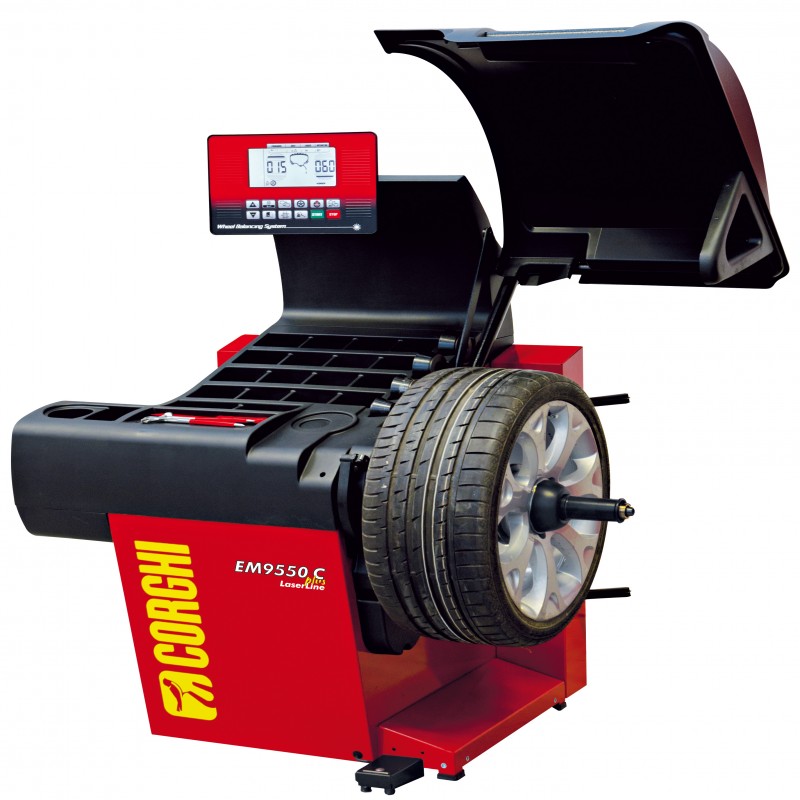 Máy cân bằng lốp xe con, hiển thị LED (chưa bao gồm phụ kiện - màu đỏ)
