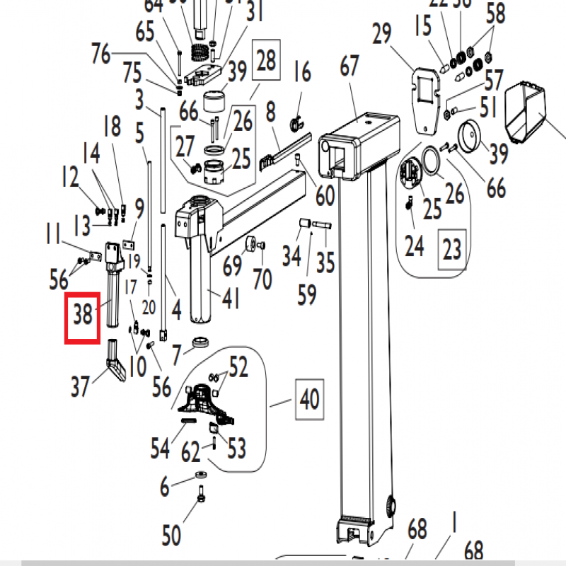 Tay khóa khí- Phụ kiện máy ra vào lốp A2015