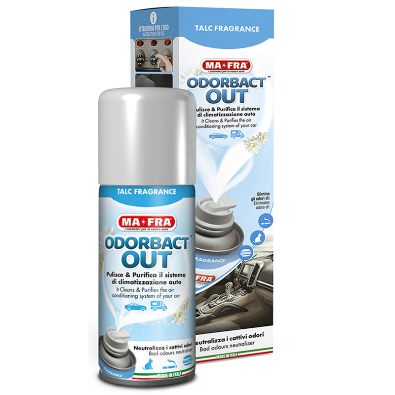 Hóa chất khử khuẩn và khử mùi nội thất ODORBACT OUT TALC SPRAY 150ml