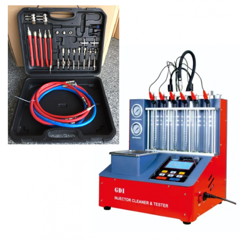 Thiết bị kiểm tra và làm sạch trực tiếp kim phun GDI, 6 kim (Gồm hóa chất xúc rửa và bộ nối làm sạch trực tiếp trên xe)