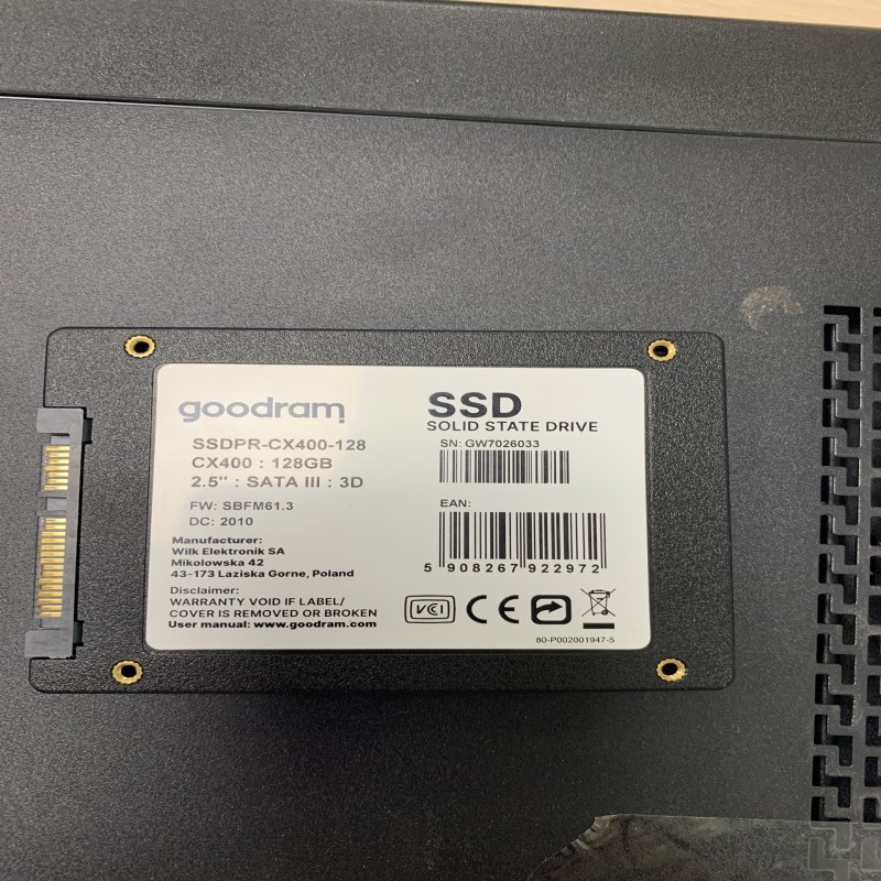 Ổ cứng SSD 128 GB - Phụ kiện dùng cho thiết bị kiểm tra góc đặt bánh xe EXACT BLACKTECH PLUS XR