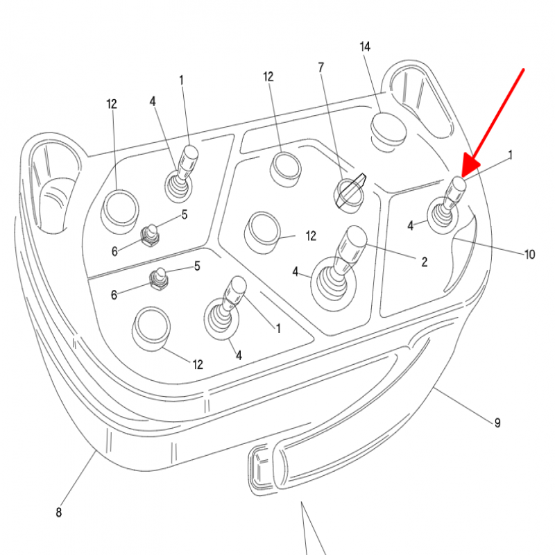 Tay gạt đĩa ép phía trên - Phụ kiện dùng cho máy ra vào lốp MASTER CODE