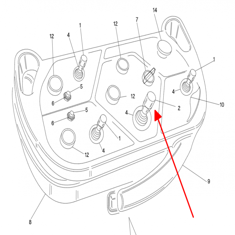 Tay gạt đĩa ép phía trên - Phụ kiện dùng cho máy ra vào lốp MASTER CODE