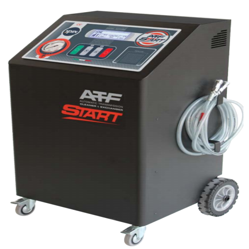 Thiết bị thay dầu hộp số bán tự động bơm khí nén, có làm sạch bằng hóa chất