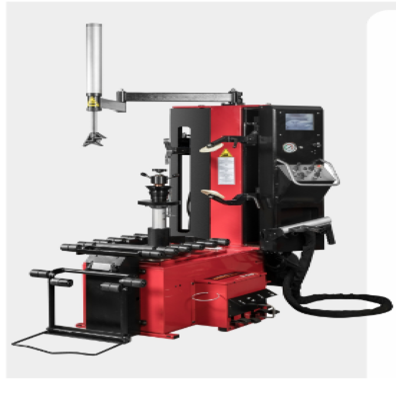 Máy ra vào lốp xe con tự động không sử dụng lơ via (màu đỏ RAL3002)