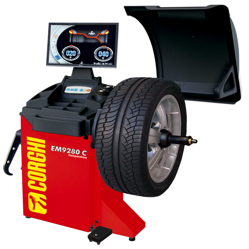 Máy cân bằng lốp xe con, khóa khí (Chưa bao gồm phụ kiện - màu đỏ)