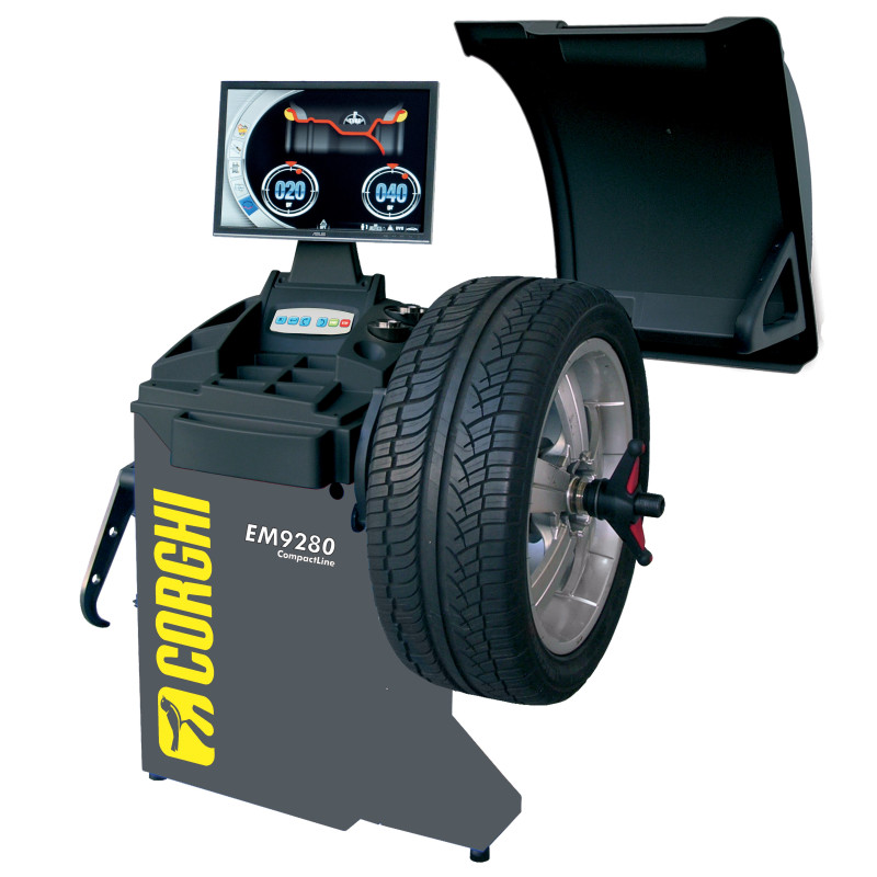 Máy cân bằng lốp xe con (chưa bao gồm phụ kiện - màu xám RAL7011)