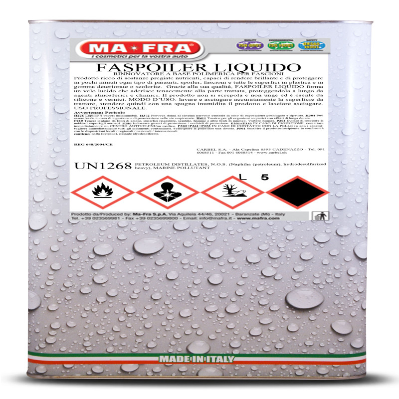 Hóa chất dưỡng và phục hồi nhựa, cao su Faspoiler Liquido 5L