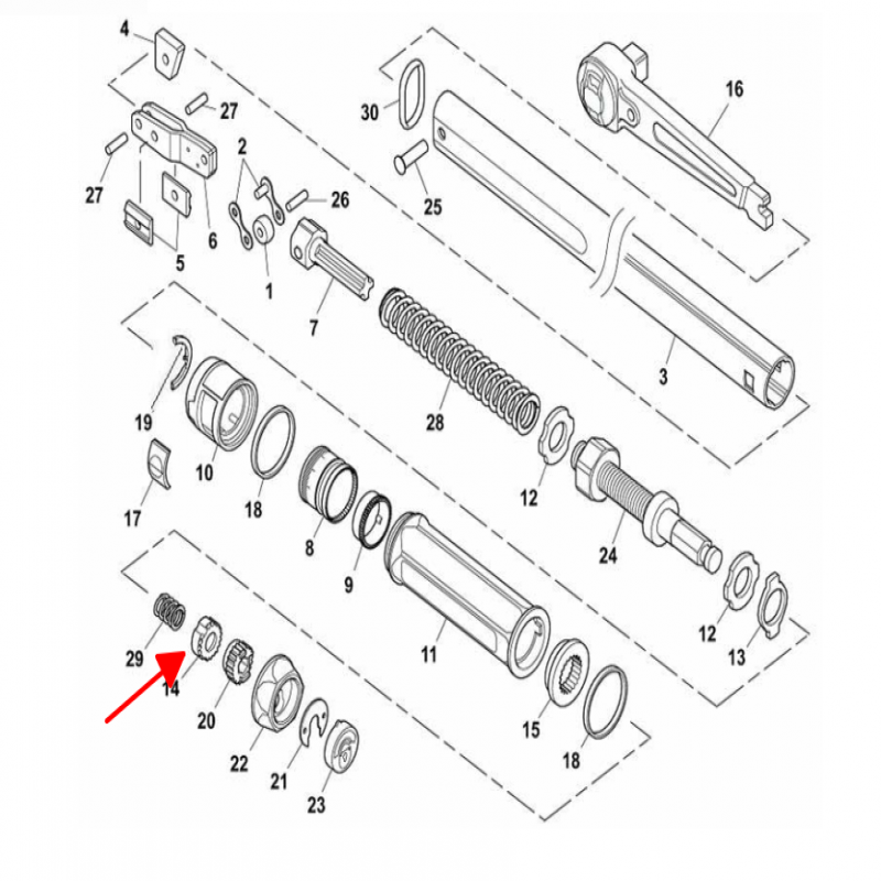 Bánh răng khoá vị trí - Phụ kiện dùng cho tay cân lực 606/10X