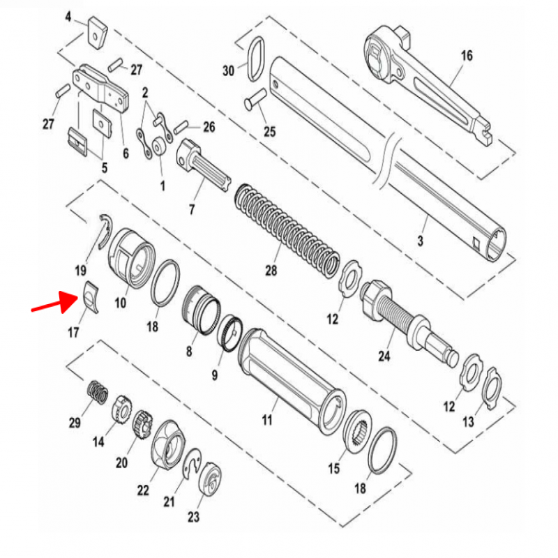 Vạch đặt lực - Phụ kiện dùng cho tay cân lực 606/10X