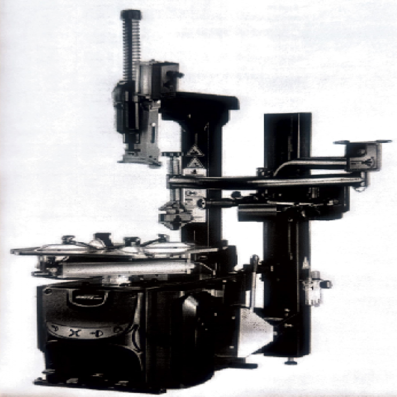 Máy ra vào lốp xe con tự động, bao gồm tay hỗ trợ và trục chính có thể điều chỉnh, màu ghi RAL7016)