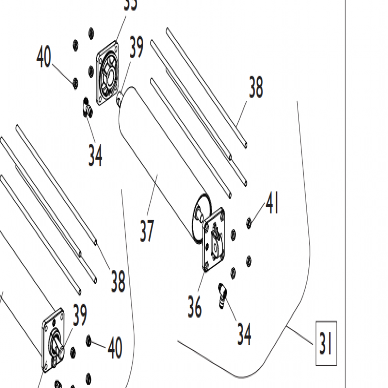 Xi lanh - Phụ kiện dùng cho máy ra vào lốp A2025LL