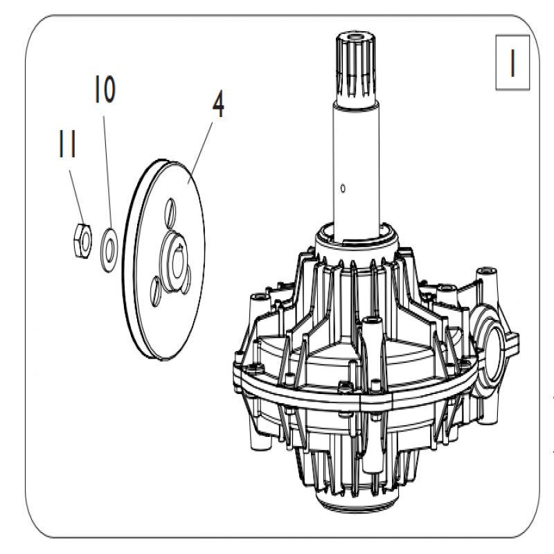 Hộp số tốc độ - Phụ kiện dùng cho máy ra vào lốp A2025LL