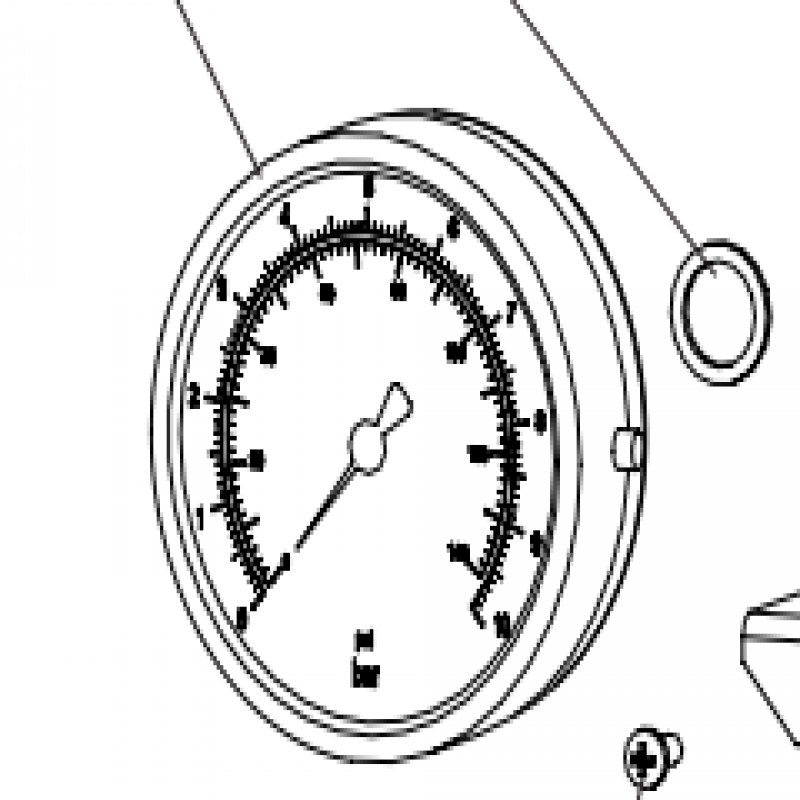 Đồng hồ áp suất- Phụ kiện dùng cho máy ra vào lốp A2025LL