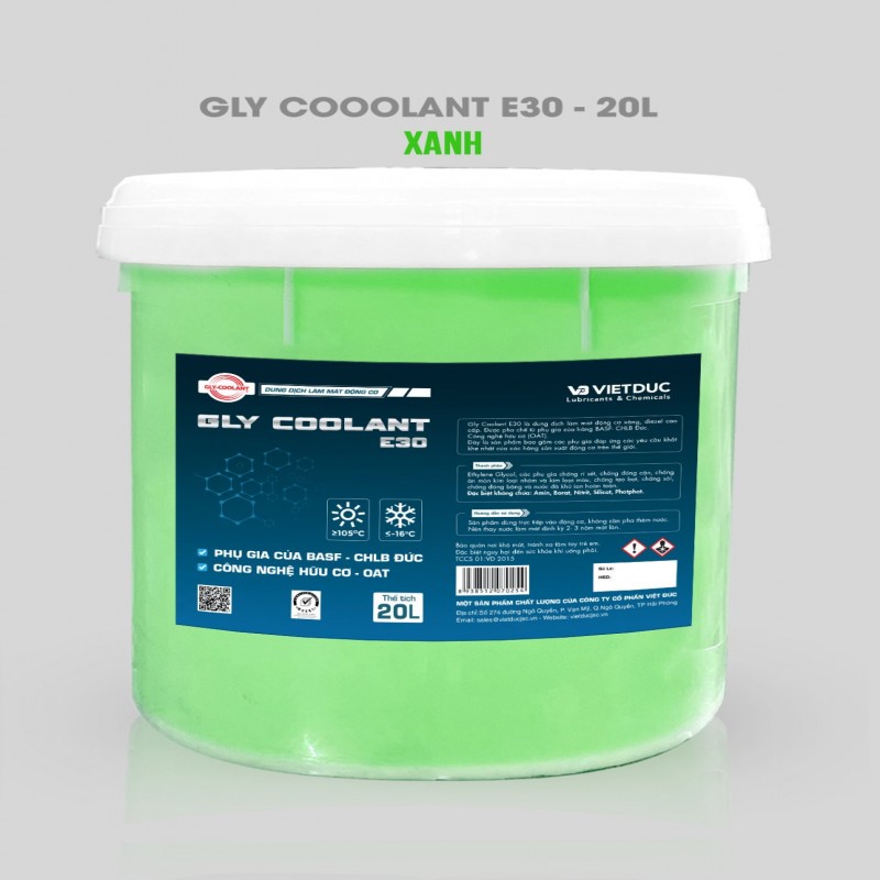 Nước làm mát động cơ Gly Coolant E30 xanh/Xô 20L