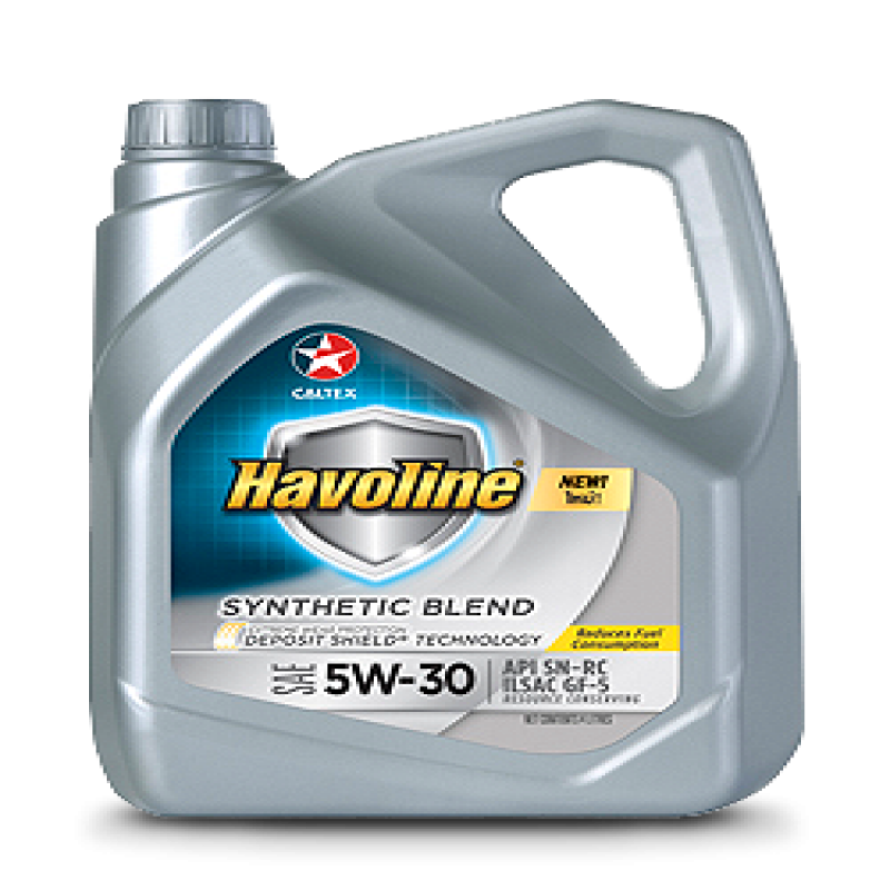 Dầu động cơ ô tô Havoline Synthetic Blend SN 10w40, 4 Lít (Xăng và Diesel).
