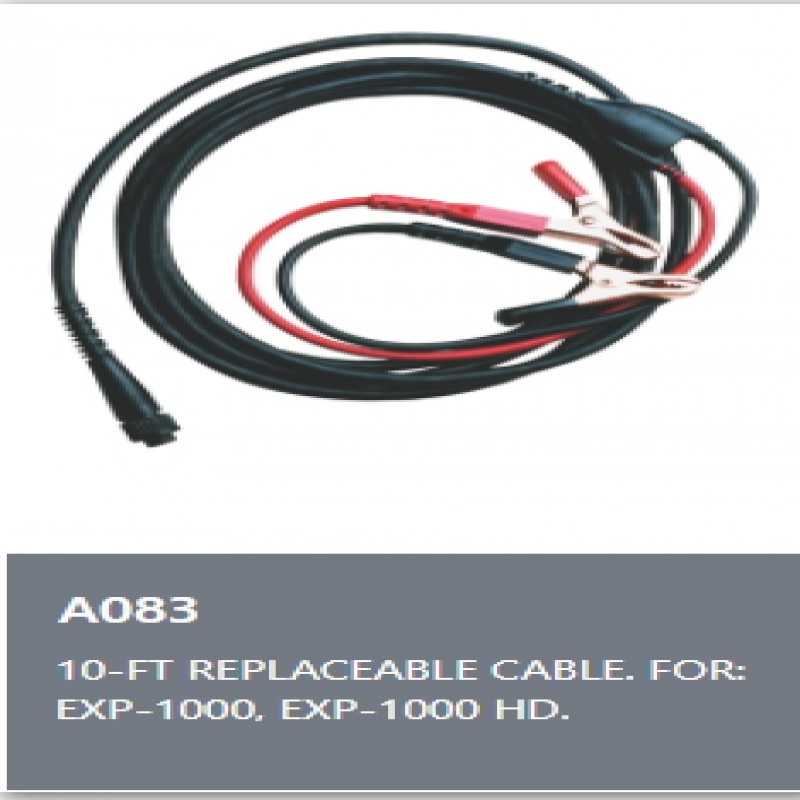 Cáp nối ắc quy dài 4ft cách điện bằng cao su - Phụ kiện dùng cho thiết bị kiểm tra ắc quy EXP-925 IR KIT EU, EXP-1000 HD VG, EXP-1080 JLR EU