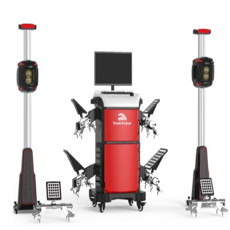 Thiết bị kiểm tra góc đặt bánh xe công nghệ 3D 4 camera cho xe tải, bao gồm bộ 6 kẹp vành