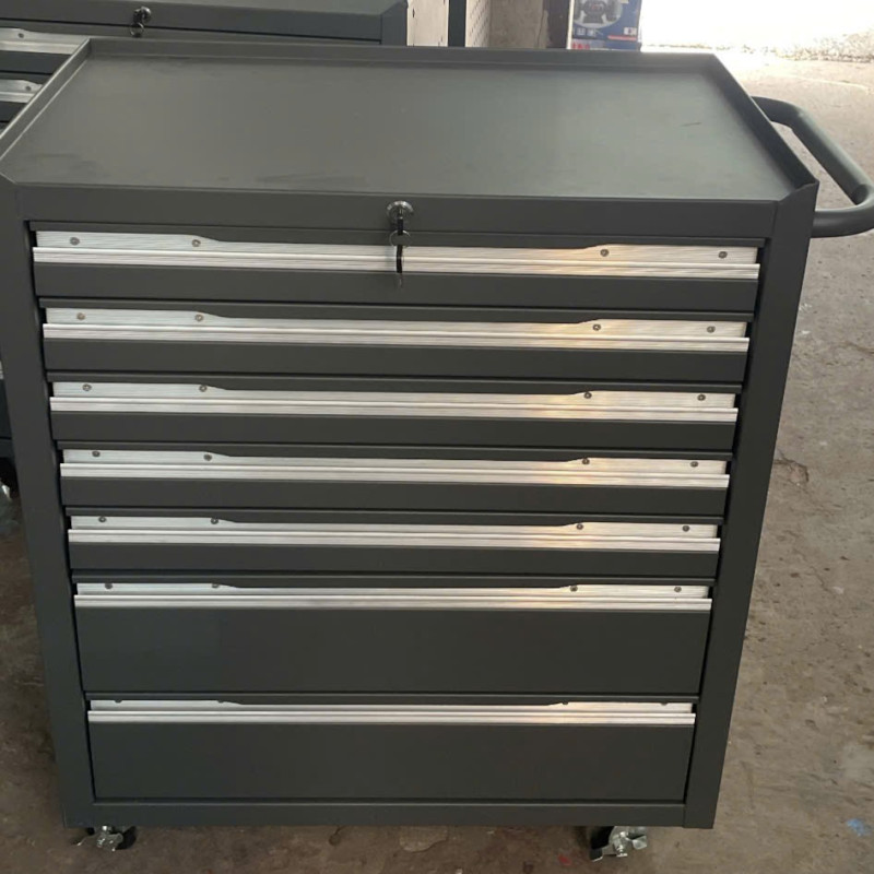 Tủ đồ nghề 7 ngăn, kích thước: 670 x 450 x 930 mm (màu xám, không bao gồm chi tiết)