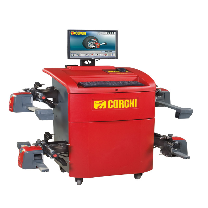 Thiết bị kiểm tra góc đặt bánh xe công nghệ CCD 8 cảm biến dùng cho xe tải, bus (chưa bao gồm sim dữ liệu và kẹp vành - màu đỏ)