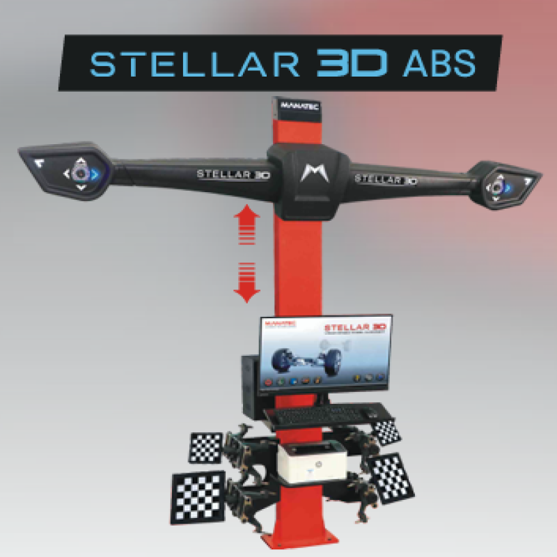 Thiết bị kiểm tra góc đặt bánh xe công nghệ 3D 2 camera di chuyển tự động (bao gồm bộ kẹp lốp, cây máy tính, đĩa lái)