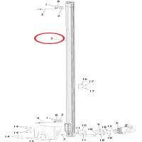 Thanh thẳng đứng dài 2000mm - Phụ kiện dùng cho Thiết bị kiểm tra góc đặt bánh xe tự động 2 Robot Model R.E.M.O. COMPACT DUE