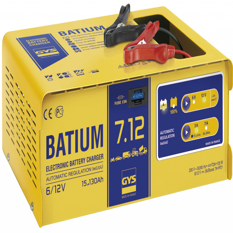 Thiết bị nạp ắc quy tự động 12V/7A ( đánh giá ắc quy, phục hồi sunfat, chống đảo cực...)